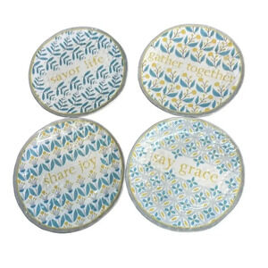 Set of 4 Mary & Martha by Kathy MacAulay‎ Plastic Salad Snack Plates